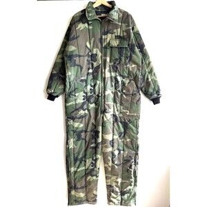 VTG Saftbak Men’s 2XL Coveralls Camo Insulated Hunting Overalls Jumpsuit Zipper